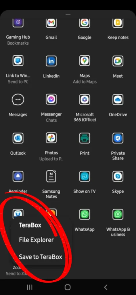 Upload photos on Terabox from mobile gallary 3